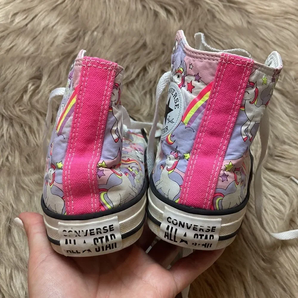 Converse Kids Unicorn High Top Sneakers -pink purple